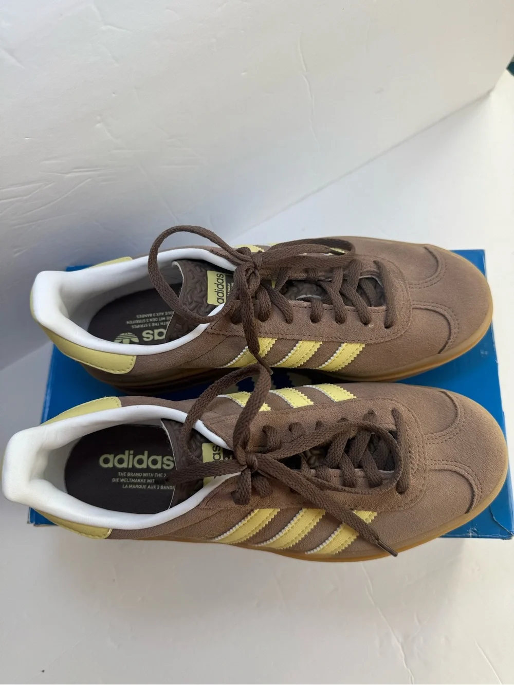 Adidas Gazelle Bold - Women’s 7.5 - Brown / Yellow JI2697 - New